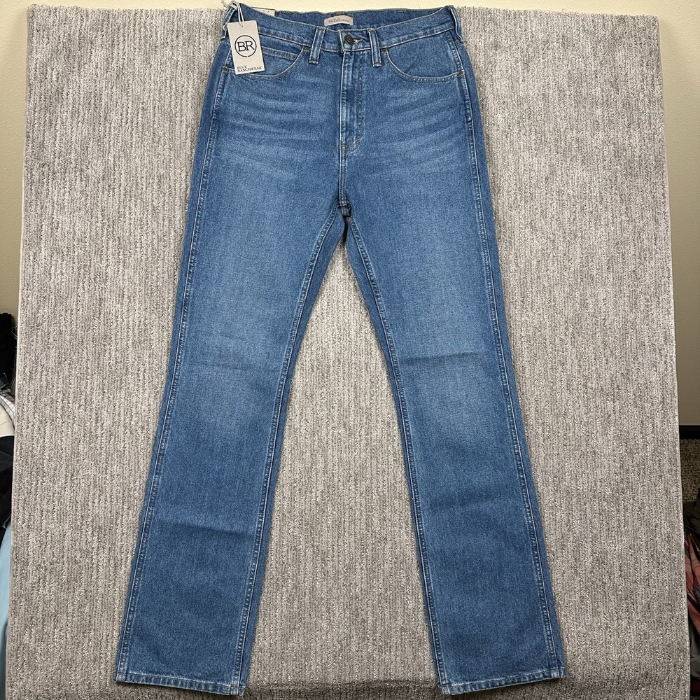 Blue Ranchwear Men's 34W x 36L Blue Medium Wash Denim Jeans Regular Straight NWT